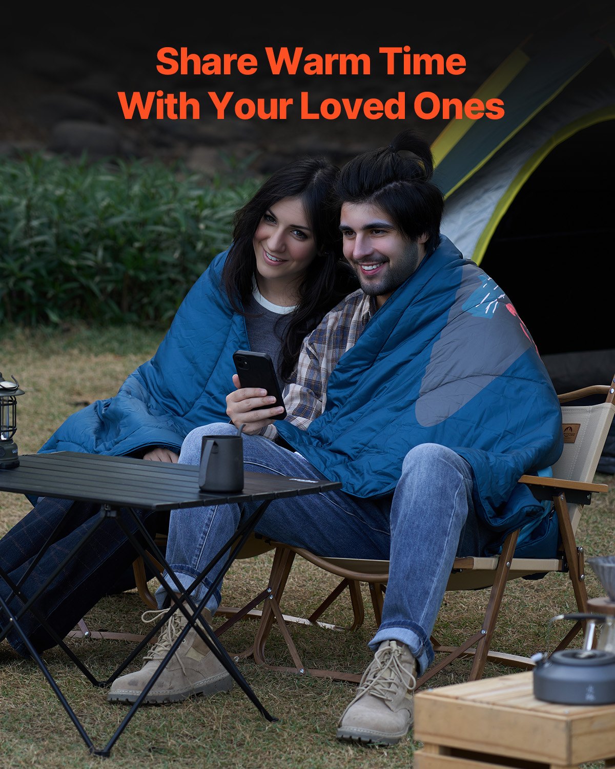 Blankets & Throws: VEVOR Camping Blanket 1.9 m x 1.32 m Wearable Warm Stadium Blanket Outdoor