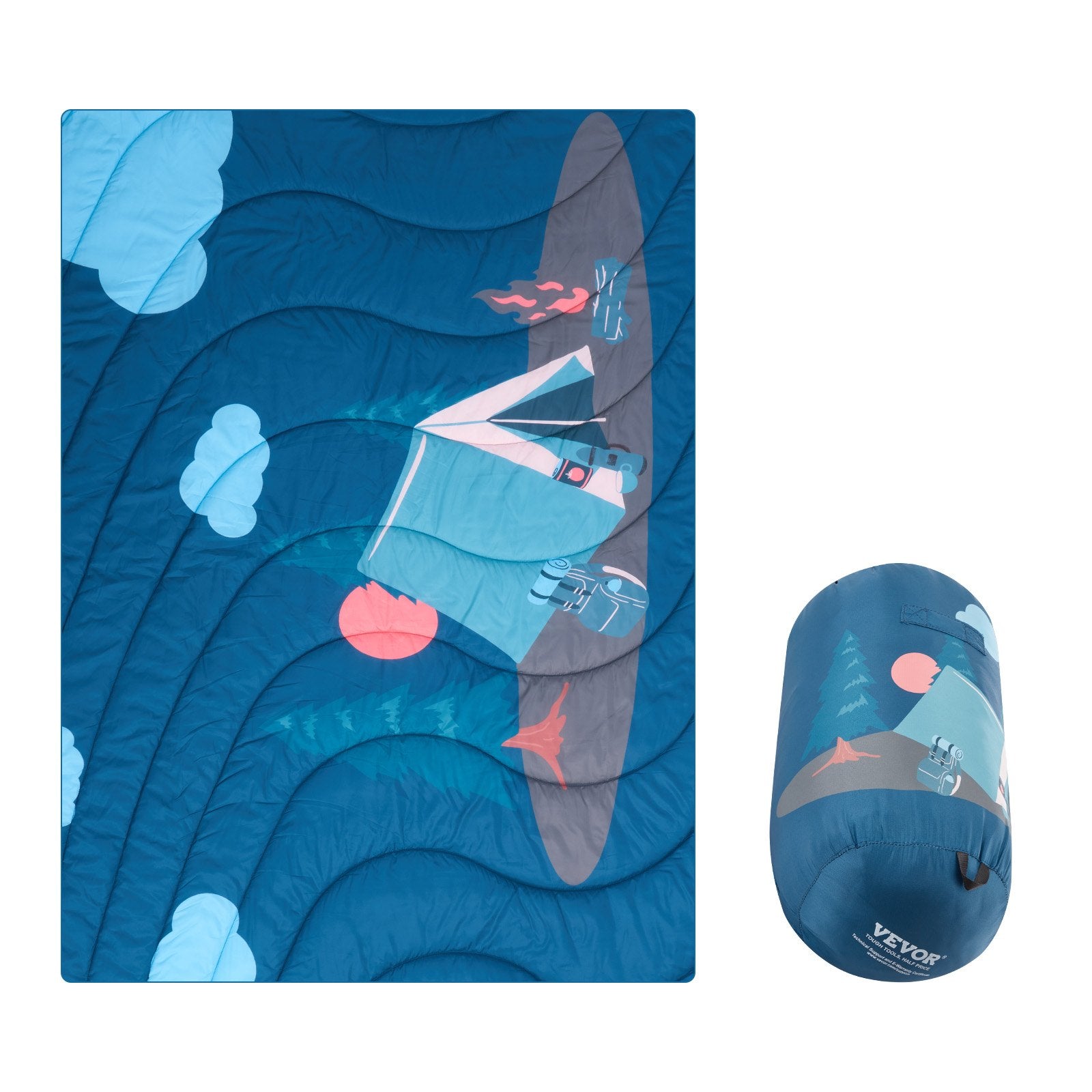 Blankets & Throws: VEVOR Camping Blanket 1.9 m x 1.32 m Wearable Warm Stadium Blanket Outdoor