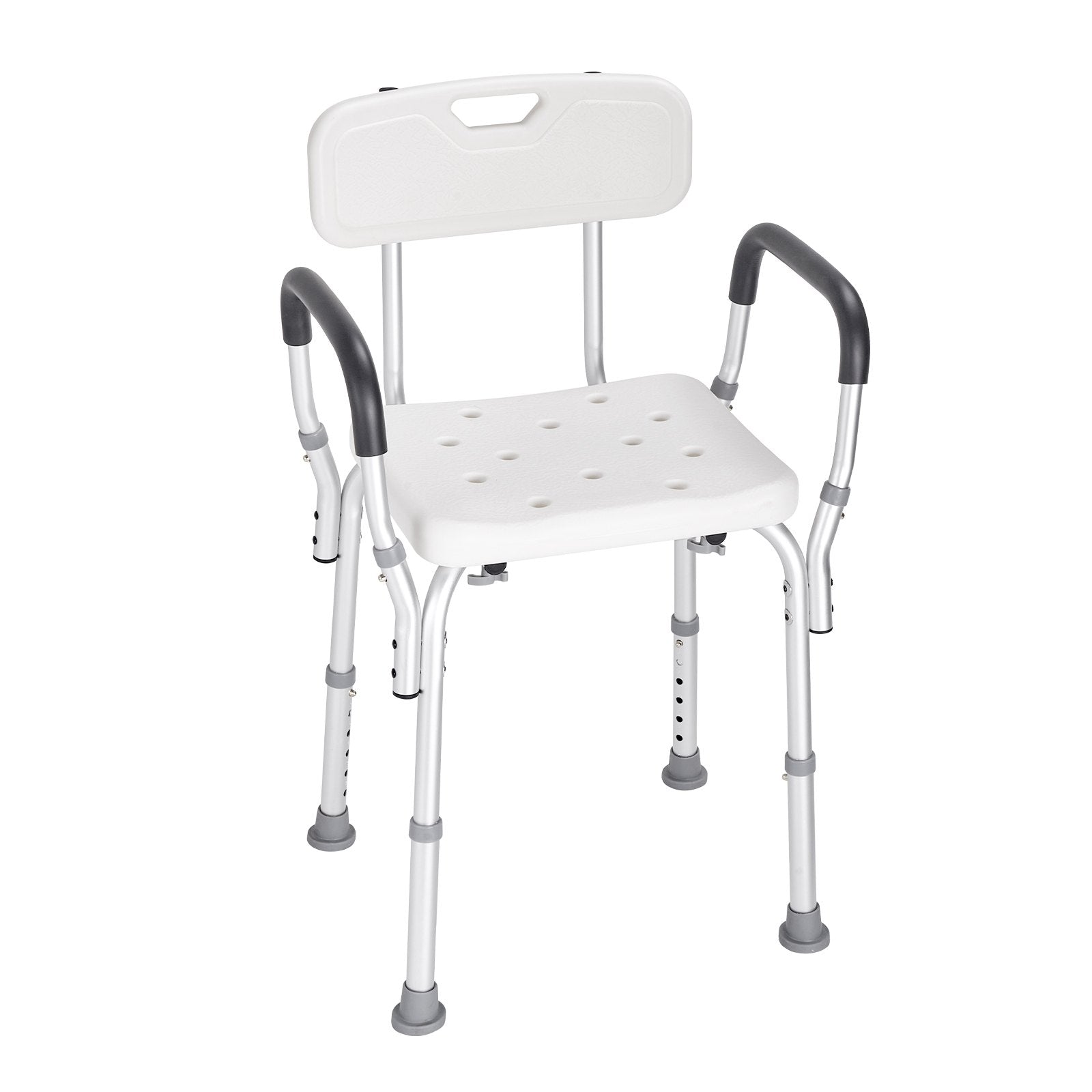 Mobility & Accessibility: VEVOR Shower Chair, Shower Seat with Back, Adjustable Height Shower Stool, Shower Chair for Inside Shower Bathtub, Non-slip Bathroom Bench Bath Chair for Elderly Disabled Handicap, 158.8 kg Capacity