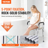 Mobility & Accessibility: VEVOR Shower Chair, Shower Seat with Back, Adjustable Height Shower Stool, Shower Chair for Inside Shower Bathtub, Non-slip Bathroom Bench Bath Chair for Elderly Disabled Handicap, 158.8 kg Capacity