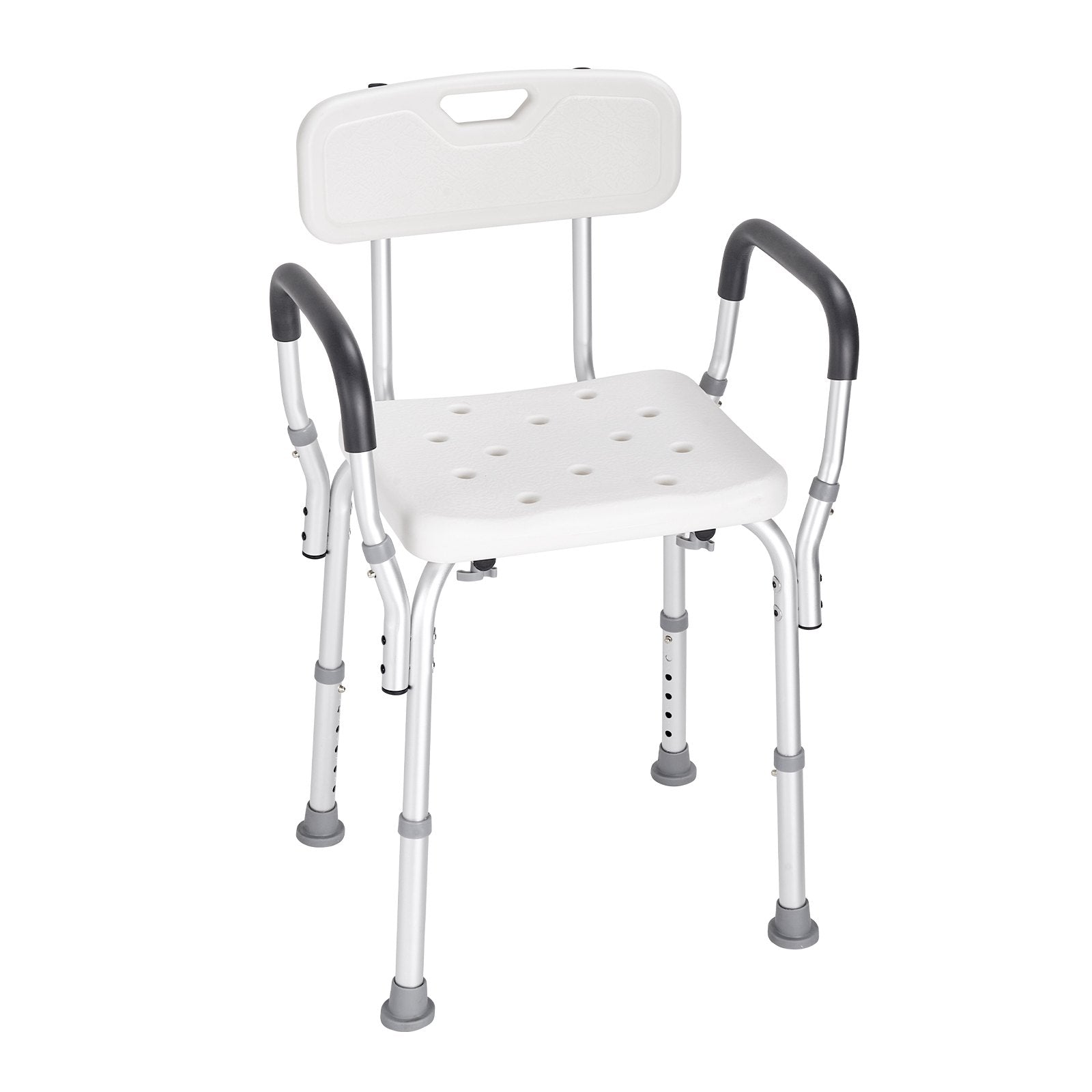 Mobility & Accessibility: VEVOR Shower Chair, Shower Seat with Back, Adjustable Height Shower Stool, Shower Chair for Inside Shower Bathtub, Non-slip Bathroom Bench Bath Chair for Elderly Disabled Handicap, 158.8 kg Capacity