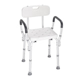 Mobility & Accessibility: VEVOR Shower Chair, Shower Seat with Back, Adjustable Height Shower Stool, Shower Chair for Inside Shower Bathtub, Non-slip Bathroom Bench Bath Chair for Elderly Disabled Handicap, 158.8 kg Capacity