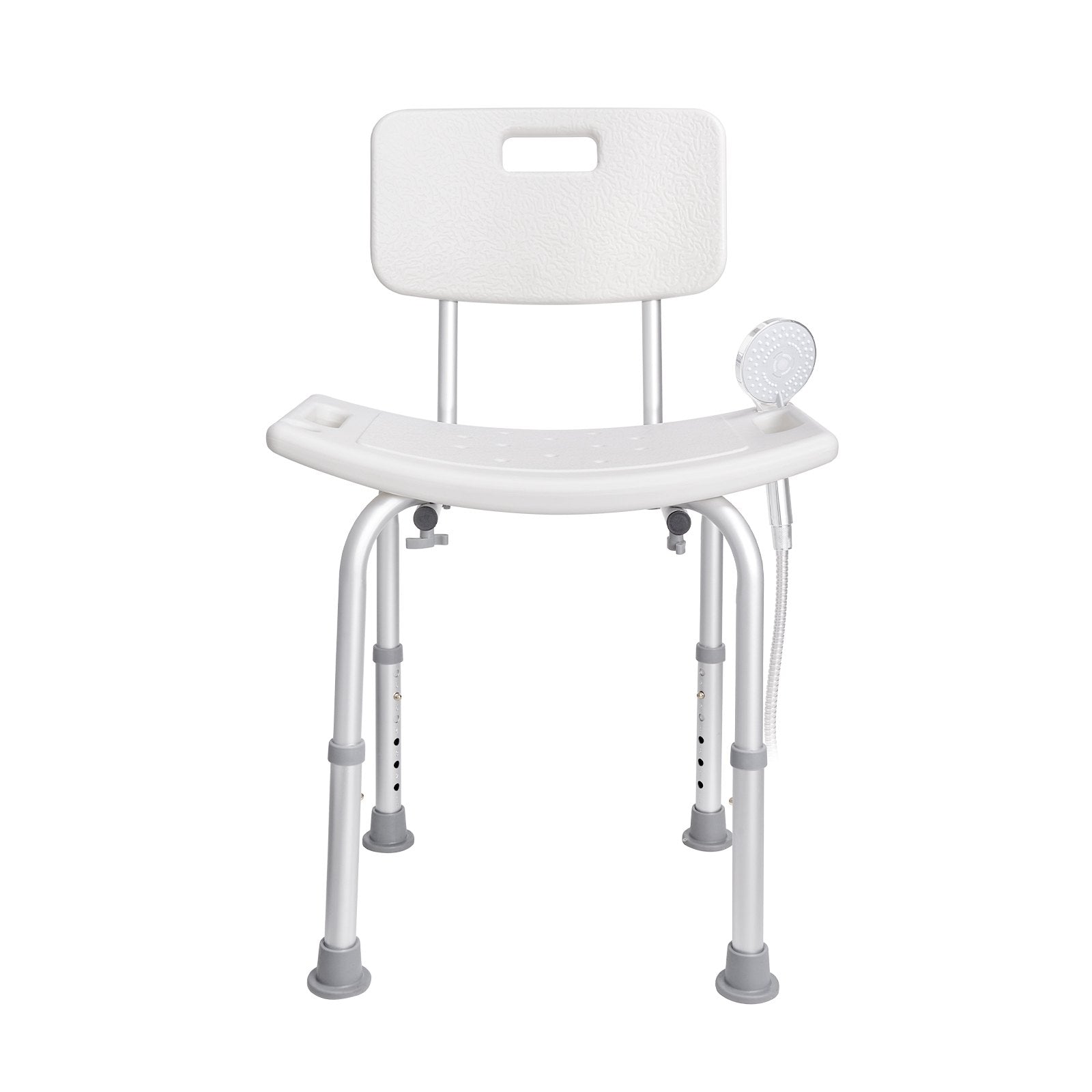 Mobility & Accessibility: VEVOR Shower Chair, Shower Seat with Back, Adjustable Height Shower Stool, Shower Chair for Inside Shower Bathtub, Non-slip Bathroom Bench Bath Chair for Elderly Disabled Handicap, 158.8 kg Capacity