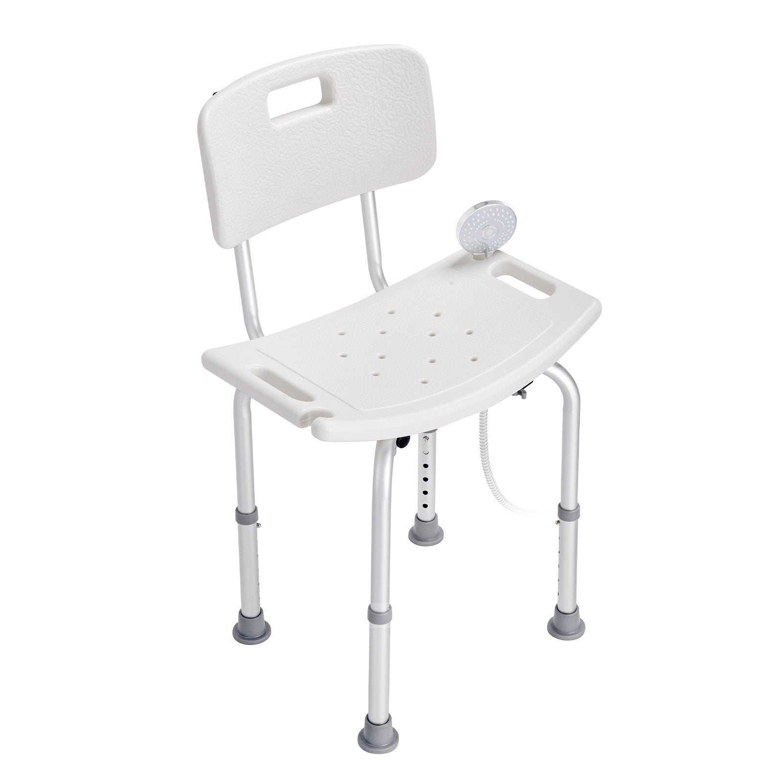 Mobility & Accessibility: VEVOR Shower Chair, Shower Seat with Back, Adjustable Height Shower Stool, Shower Chair for Inside Shower Bathtub, Non-slip Bathroom Bench Bath Chair for Elderly Disabled Handicap, 158.8 kg Capacity