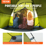 Tents: VEVOR Camping Tent, 7 x 7 x 4 ft Fit for 6 Person, Waterproof Lightweight Backpacking Tent, Easy Setup, with Door and Window, for Outdoor Family Camping, Hiking, Hunting, Mountaineering Travel