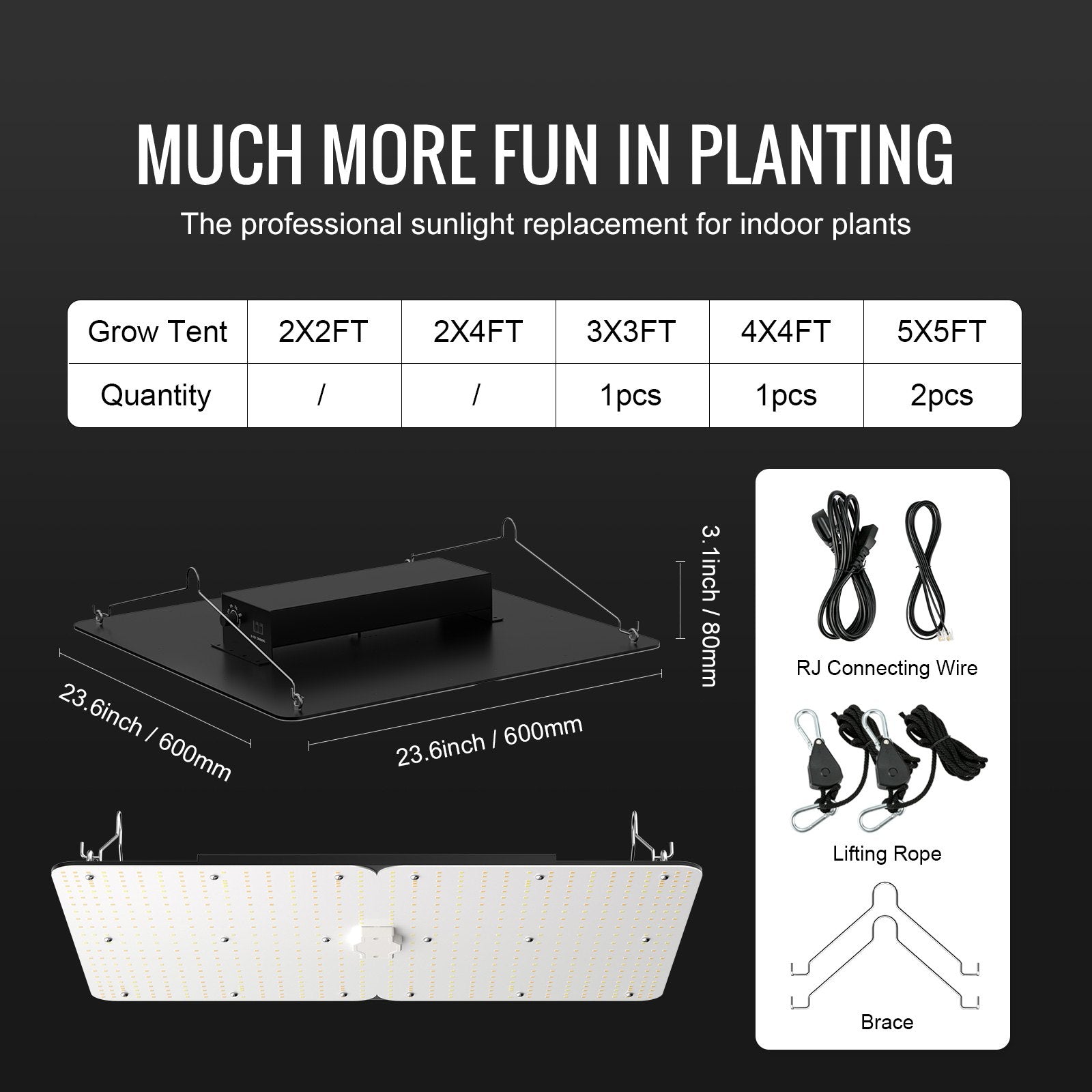 Greenhouses & Accessories: VEVOR LED Grow Light, 400W Full Spectrum Dimmable, High Yield Samsung 2B1B Diodes Growing Lamp for Indoor Plants Seedling Veg and Bloom Greenhouse Growing, Daisy Chain Driver for 4x4/5x5 ft Grow Tent