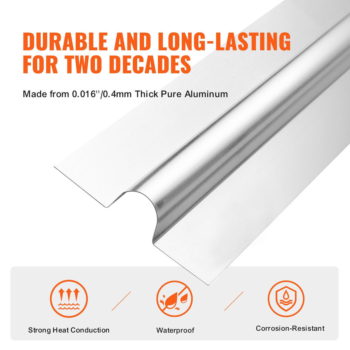 PEX Heat Transfer Plates 0.6m, Radiant Heat Plates for 19mm PEX Pipe, Durable Aluminum & Easy Trimming and Install Underfloor Heat Tubing Plates, Perfect for Wooden Floors (200pcs)