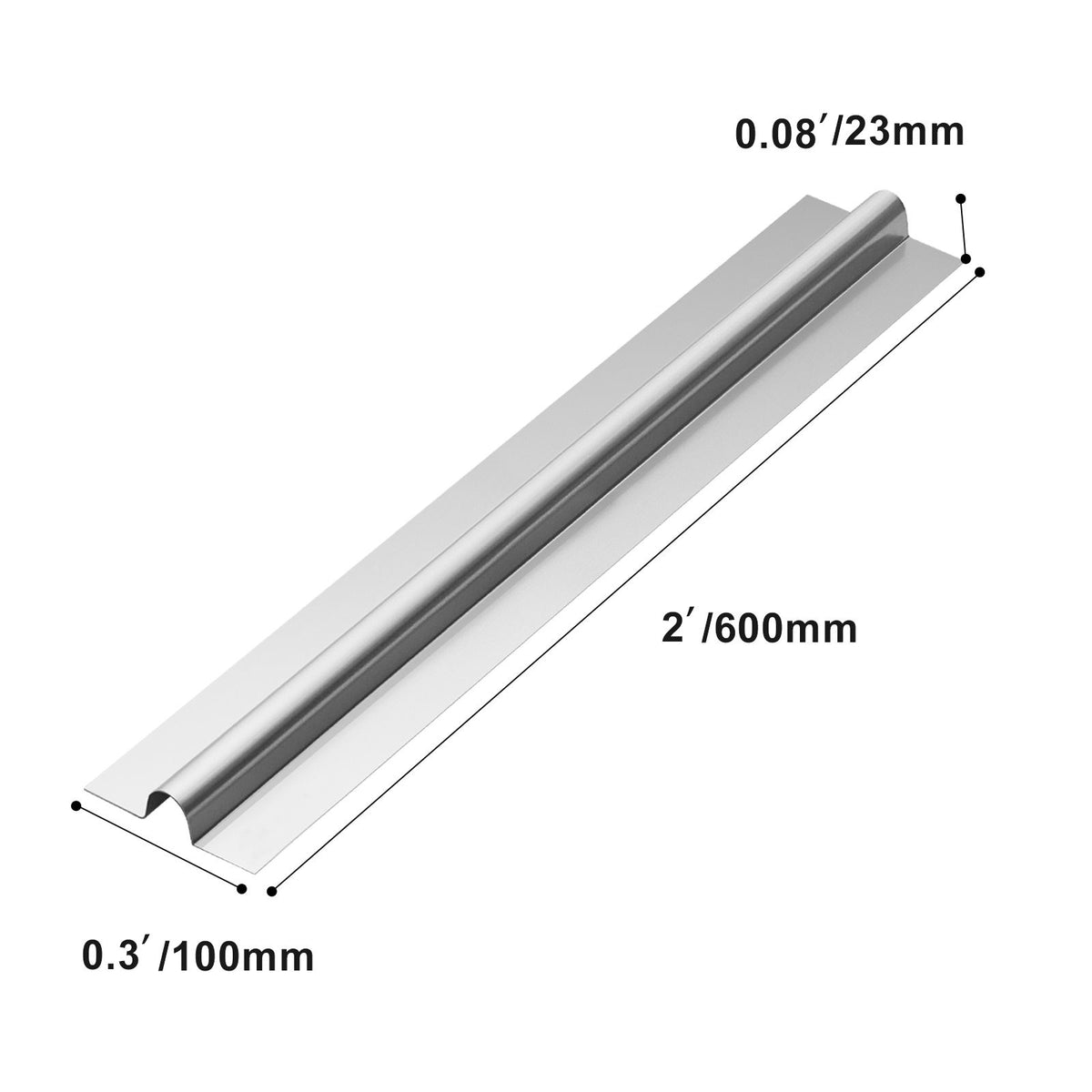 PEX Heat Transfer Plates 0.6m, Radiant Heat Plates for 19mm PEX Pipe, Durable Aluminum & Easy Trimming and Install Underfloor Heat Tubing Plates, Perfect for Wooden Floors (200pcs)
