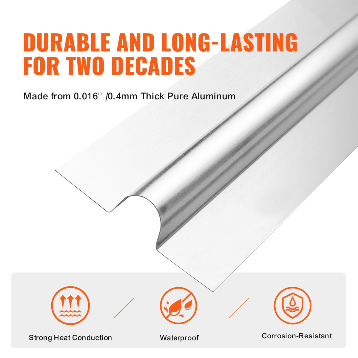 PEX Heat Transfer Plates 1.2m, Radiant Heat Plates for 19mm PEX Pipe, Durable Aluminum & Easy Trimming and Install Underfloor Heat Tubing Plates, Perfect for Wooden Floors (200pcs)