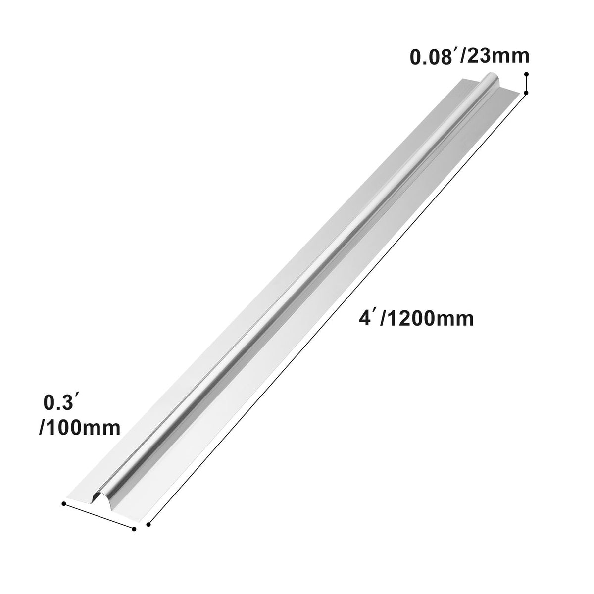 PEX Heat Transfer Plates 1.2m, Radiant Heat Plates for 19mm PEX Pipe, Durable Aluminum & Easy Trimming and Install Underfloor Heat Tubing Plates, Perfect for Wooden Floors (100pcs)