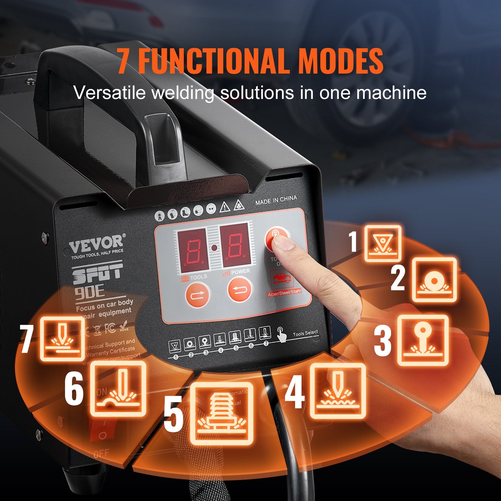 Automotive Repair & Speciality Tools: VEVOR Spot Welder Dent Puller 3KW Stud Welder Dent Repair Kit with 2 Welding Gun
