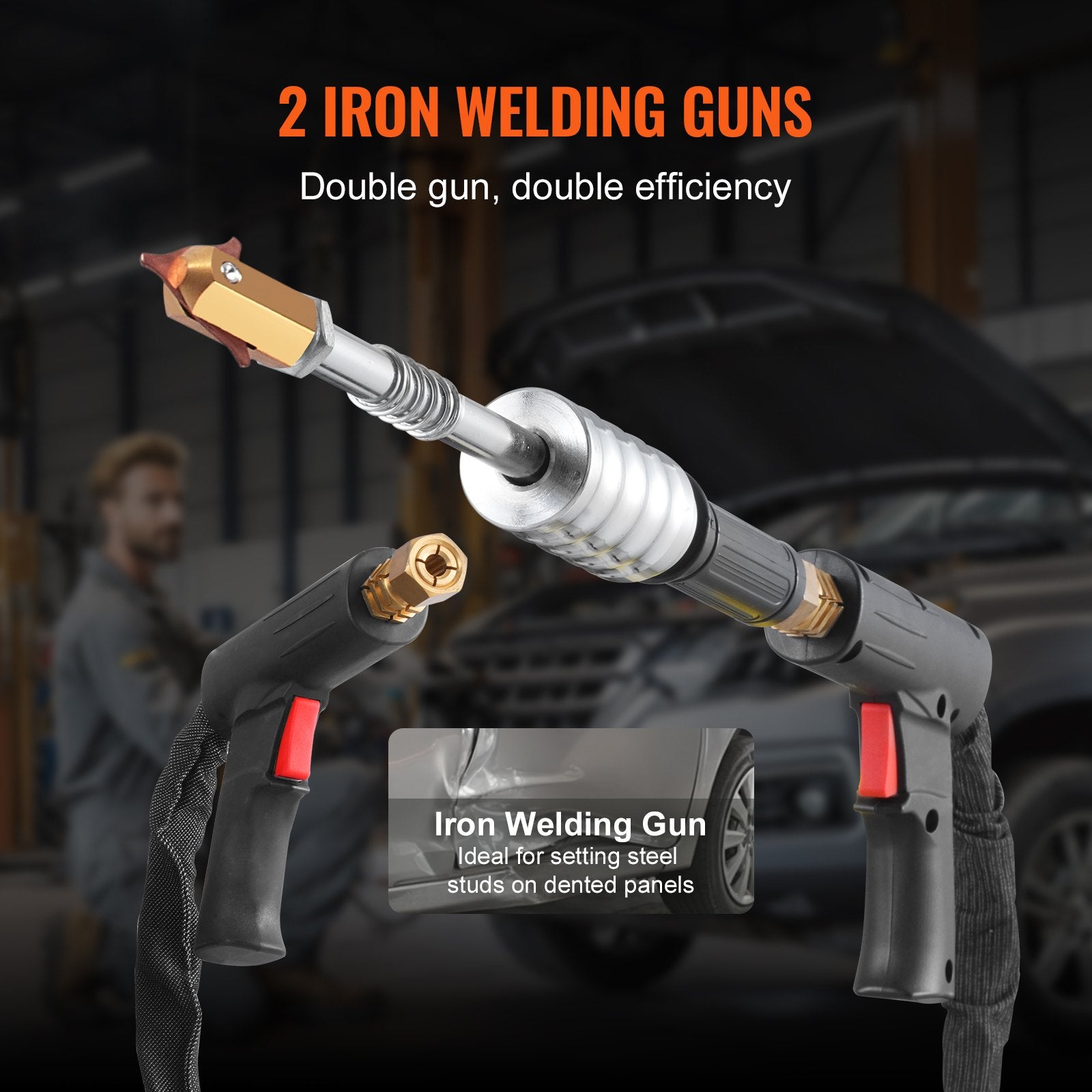 Automotive Repair & Speciality Tools: VEVOR Spot Welder Dent Puller 3KW Stud Welder Dent Repair Kit with 2 Welding Gun