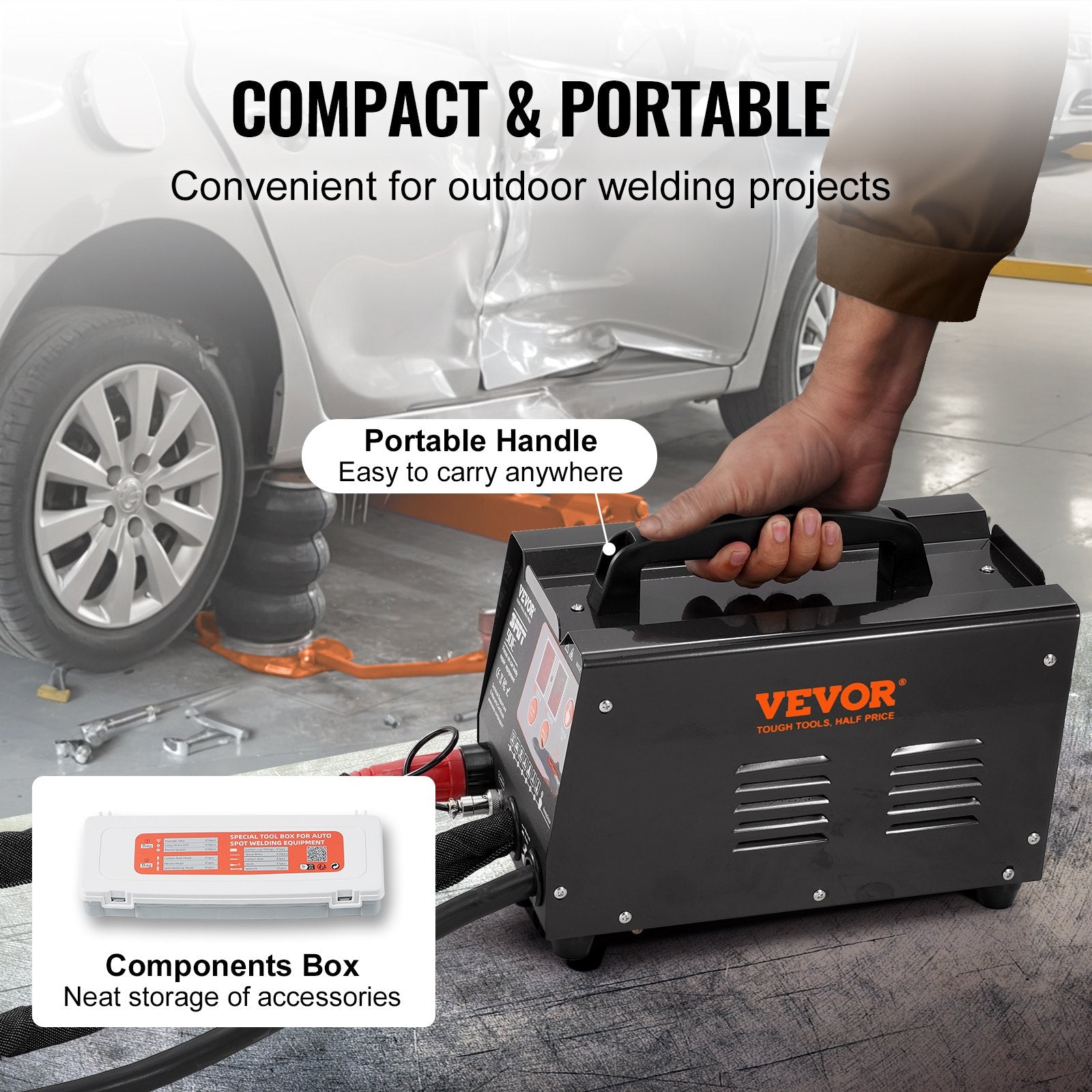 Automotive Repair & Speciality Tools: VEVOR Spot Welder Dent Puller 3KW Stud Welder Dent Repair Kit with 2 Welding Gun