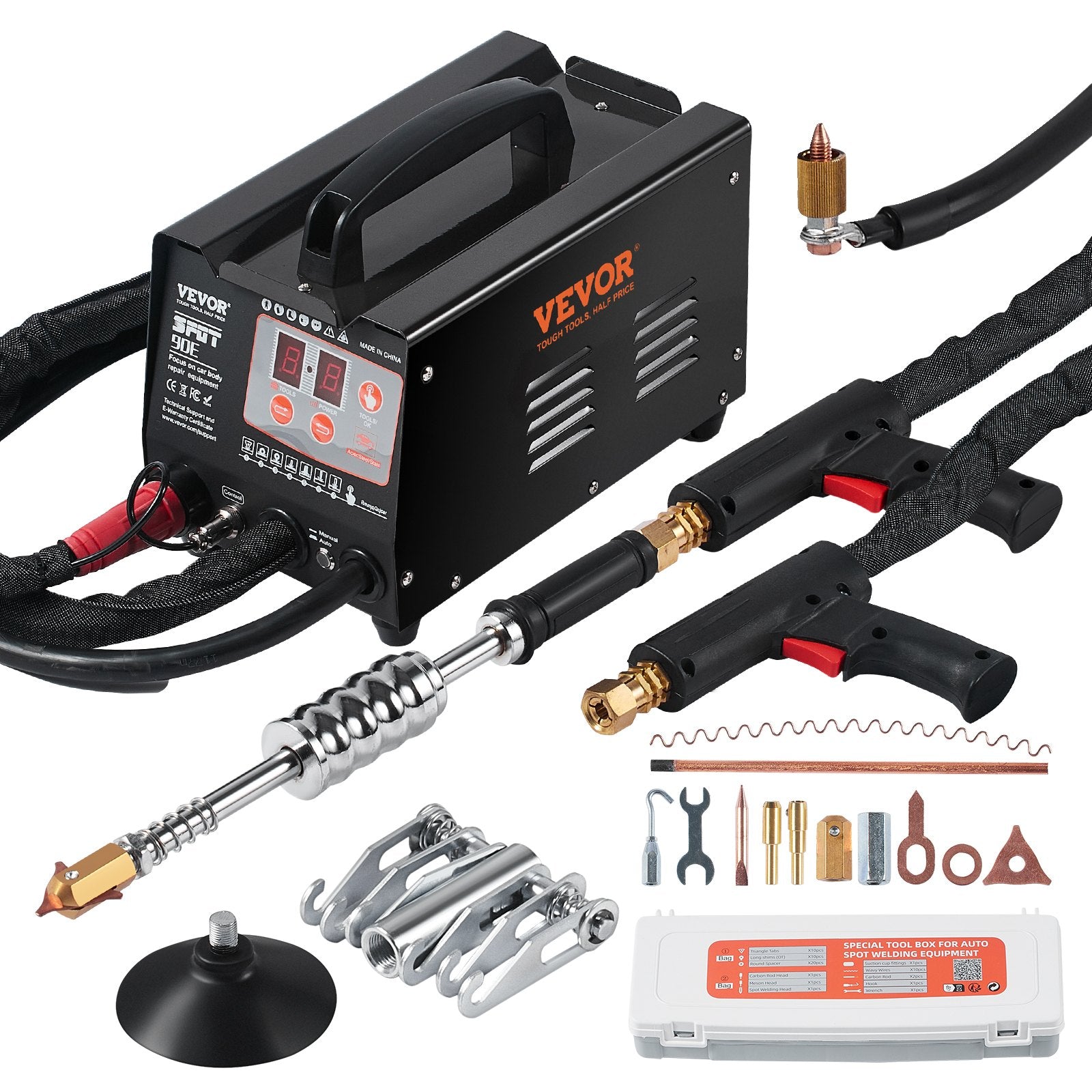 Automotive Repair & Speciality Tools: VEVOR Spot Welder Dent Puller 3KW Stud Welder Dent Repair Kit with 2 Welding Gun