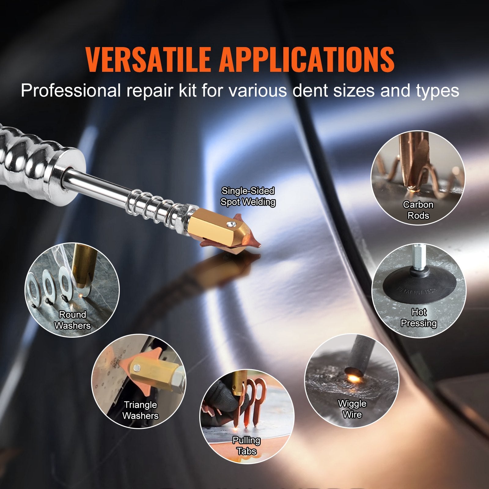 Automotive Repair & Speciality Tools: VEVOR Stud Welder Dent Repair Kit Spot Welding Dent Puller Machine with 7 Modes