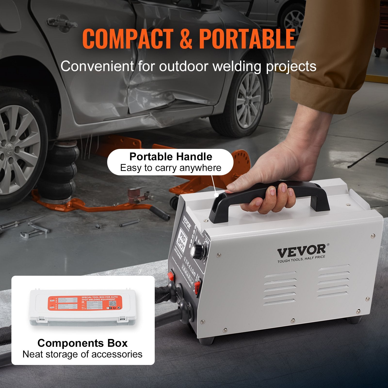 Automotive Repair & Speciality Tools: VEVOR Stud Welder Dent Repair Kit Spot Welding Dent Puller Machine with 7 Modes