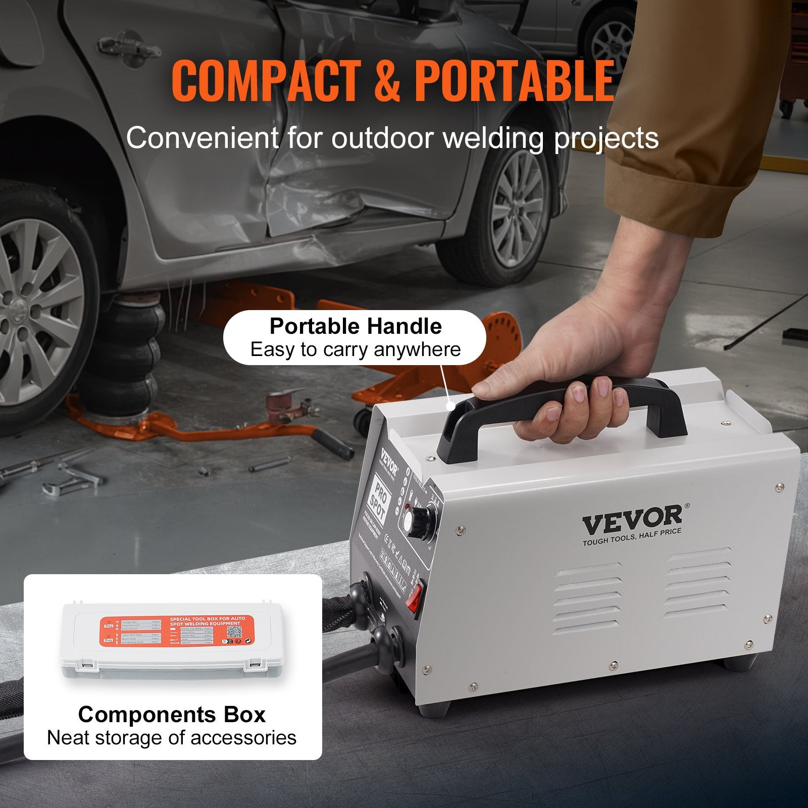Automotive Repair & Speciality Tools: VEVOR Stud Welder Dent Repair Kit, 1.8KW Spot Welder Dent Puller with Auto/Manual Welding & 7 Versatile Modes, Auto Body Spot Welding Dent Puller Machine for Car, Truck Dent Repair