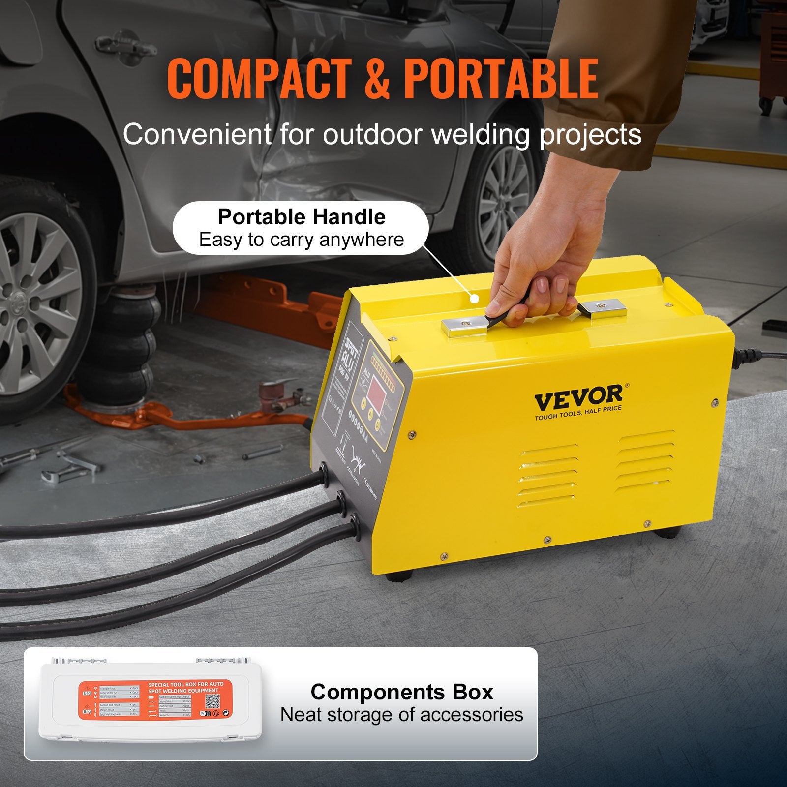 Automotive Repair & Speciality Tools: VEVOR Spot Welder Dent Puller 300W Stud Welder Dent Repair for Aluminum Car Body