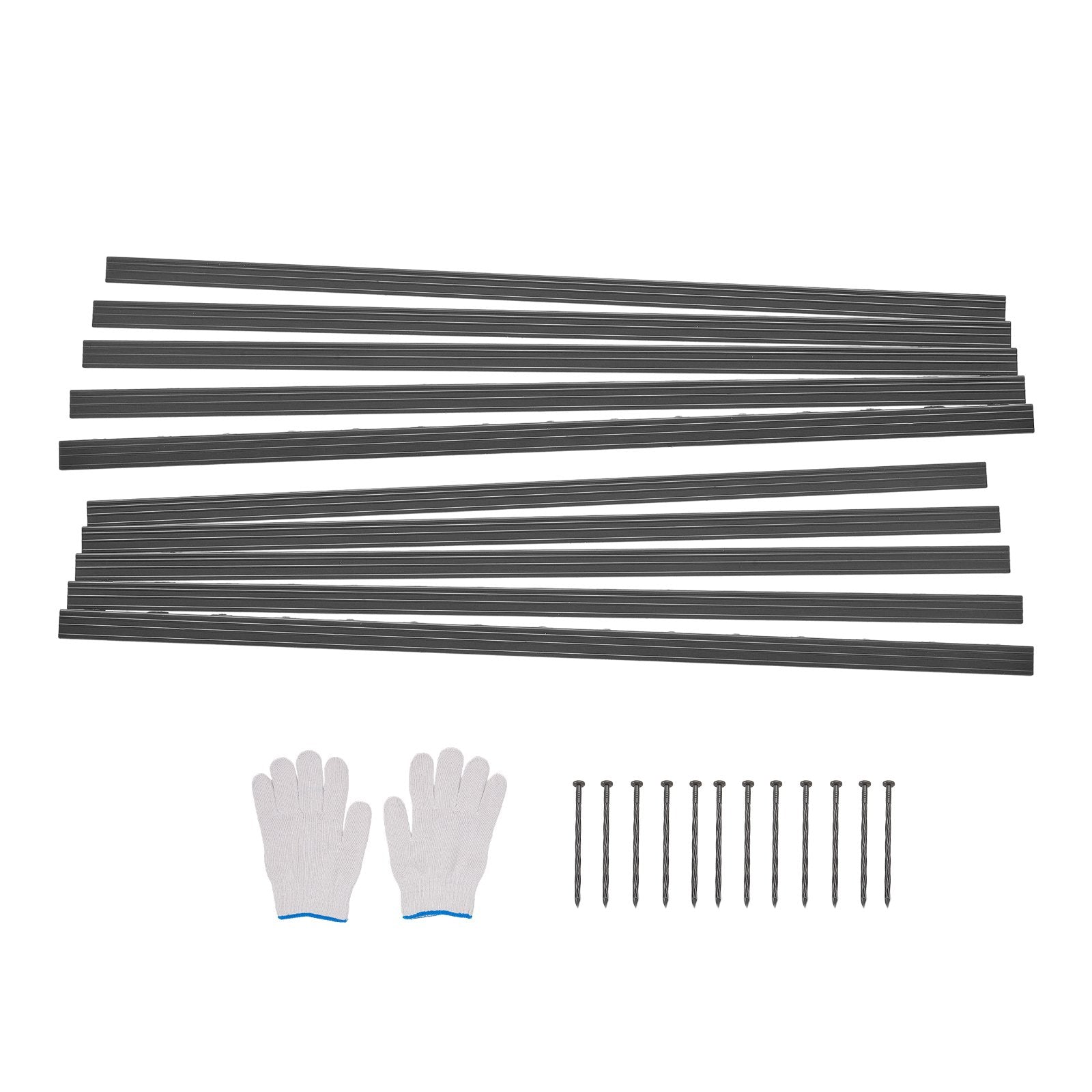 Metal Landscape Edging, 10 Packs 60 in Rust-Resistant Aluminum Alloy Landscape Edging, Bendable Garden Edging Border, Heavy Duty Lawn Edging Fence for Flower Bed Yard Pathway