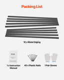 Laundry Cleaning Supplies: VEVOR Metal Landscape Edging, 10 Packs 60 in Rust-Resistant Aluminum Alloy Landscape Edging, Bendable Garden Edging Border, Heavy Duty Lawn Edging Fence for Flower Bed Yard Pathway