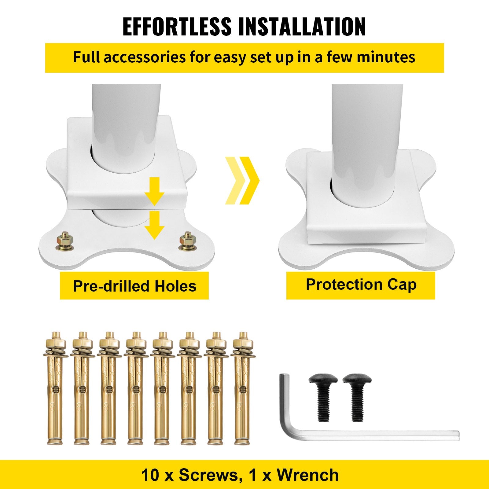 Door Hardware: VEVOR Handrail Outdoor Stairs, 3ft, 34 Inch Outdoor Handrail, Outdoor Stair Railing Adjustable from 0 to 60 Degrees Handrail for Stairs Outdoor White Aluminum Stair Railing for Garden, Office Area