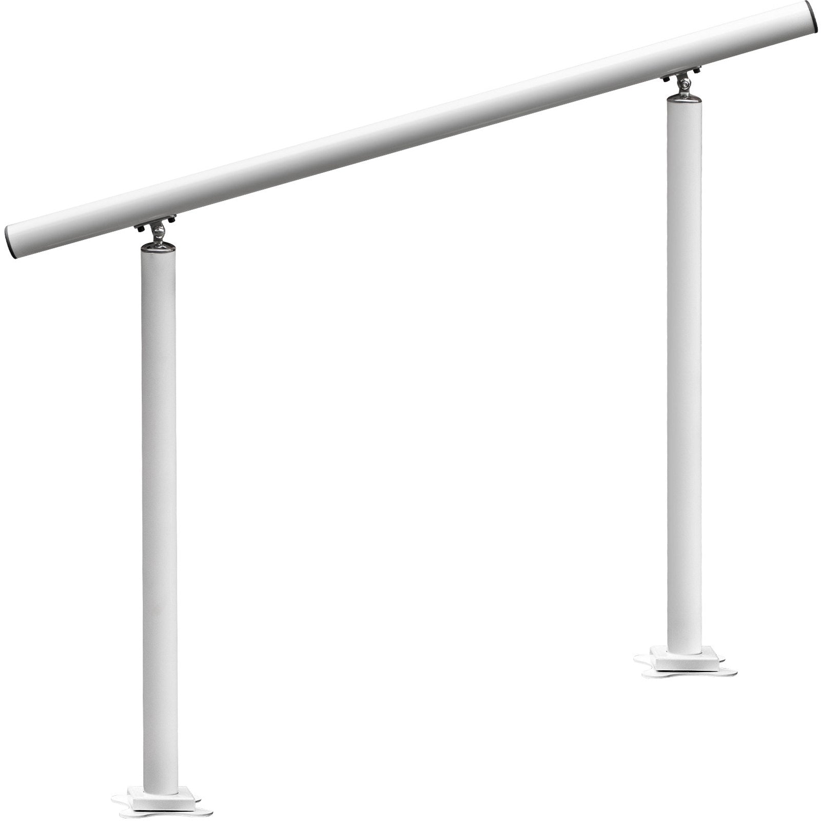 Door Hardware: VEVOR Handrail Outdoor Stairs, 3ft, 34 Inch Outdoor Handrail, Outdoor Stair Railing Adjustable from 0 to 60 Degrees Handrail for Stairs Outdoor White Aluminum Stair Railing for Garden, Office Area