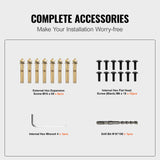 Door Hardware: VEVOR Handrail Outdoor Stairs 47.6 X 35.2 Inch Outdoor Handrail Outdoor Stair Railing Adjustable from 0 to 30 Degrees Handrail for Stairs Outdoor Aluminum Black Stair Railing Fit 3-4 Steps