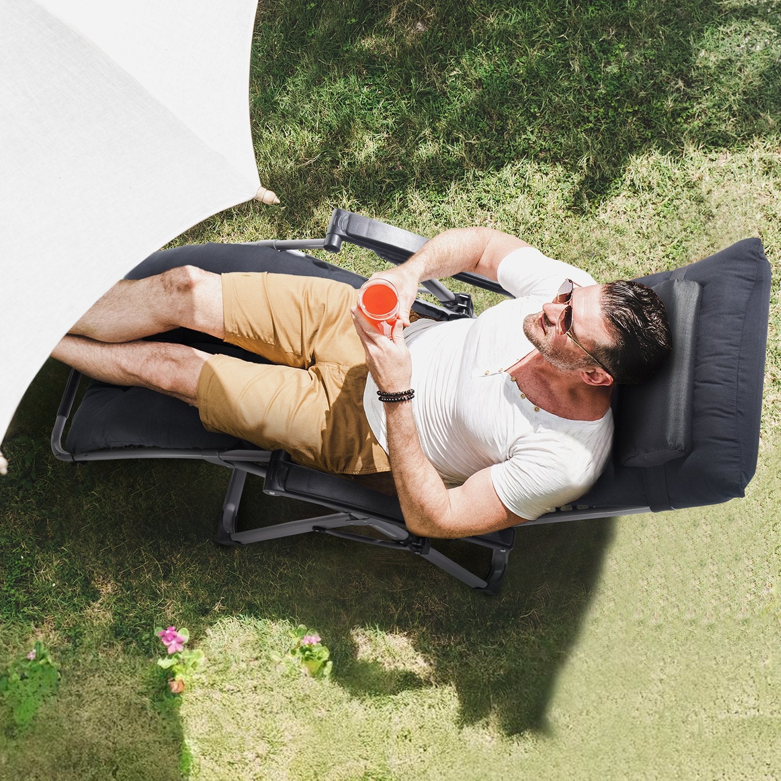 Filing & Organisation: VEVOR Zero Gravity Chair, 26 inch Zero Gravity Recliner Lounge Chair for Indoor and Outdoor, Adjustable Anti Gravity Chair with Cushion, Headrest, Footrest, and Cupholder, 500 lbs, Black