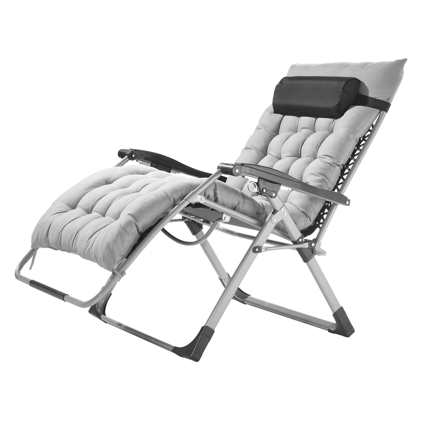 Filing & Organisation: VEVOR Zero Gravity Chair, 33 inch Zero Gravity Recliner Lounge Chair for Indoor and Outdoor, Adjustable Anti Gravity Chair with Cushion, Headrest, Footrest, and Cupholder, 500 lbs, Gray