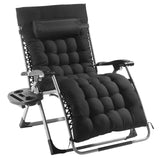 Filing & Organisation: VEVOR Zero Gravity Chair, 33 inch Zero Gravity Recliner Lounge Chair for Indoor and Outdoor, Adjustable Anti Gravity Chair with Cushion, Headrest, Footrest, and Cupholder, 500 lbs, Black