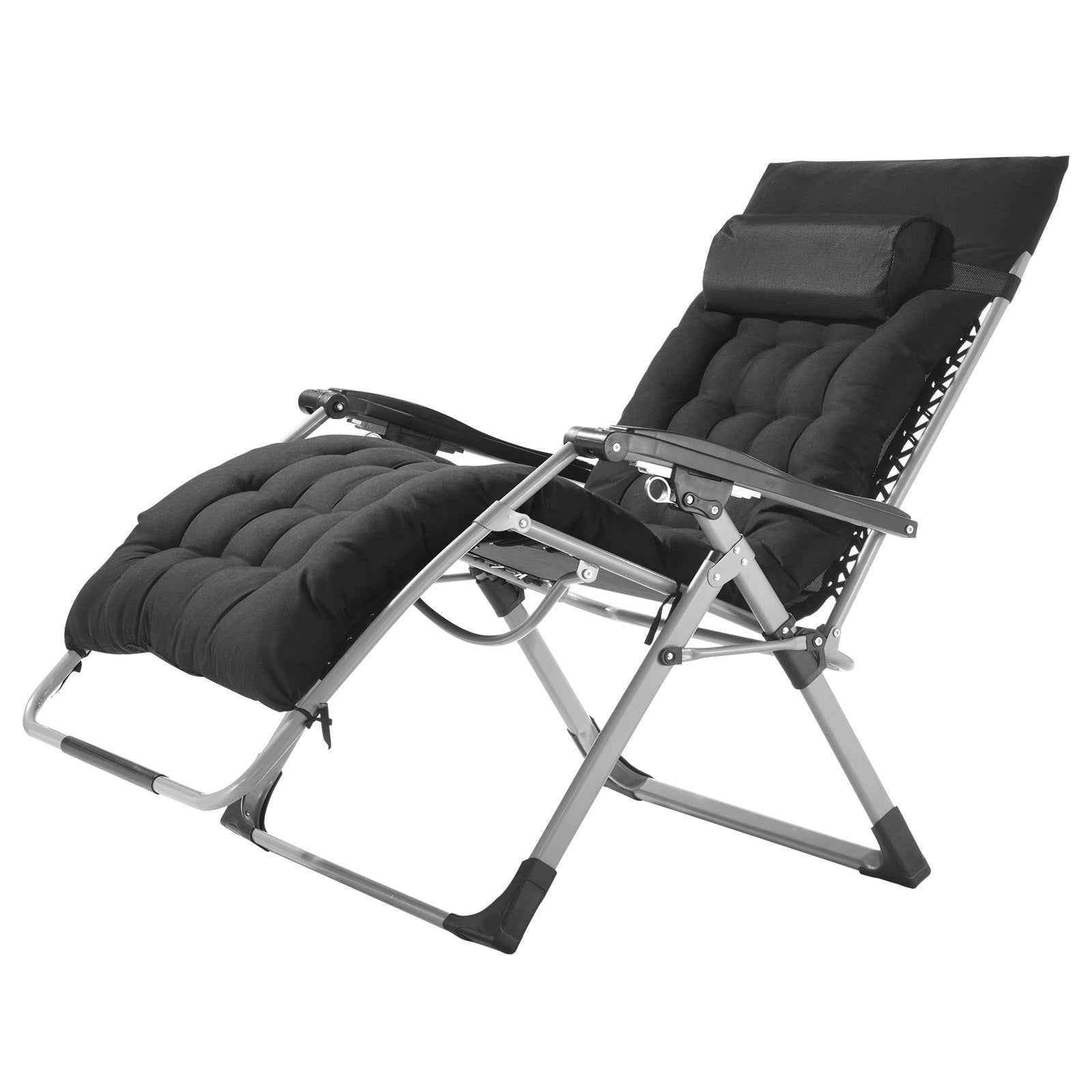 Filing & Organisation: VEVOR Zero Gravity Chair, 33 inch Zero Gravity Recliner Lounge Chair for Indoor and Outdoor, Adjustable Anti Gravity Chair with Cushion, Headrest, Footrest, and Cupholder, 500 lbs, Black