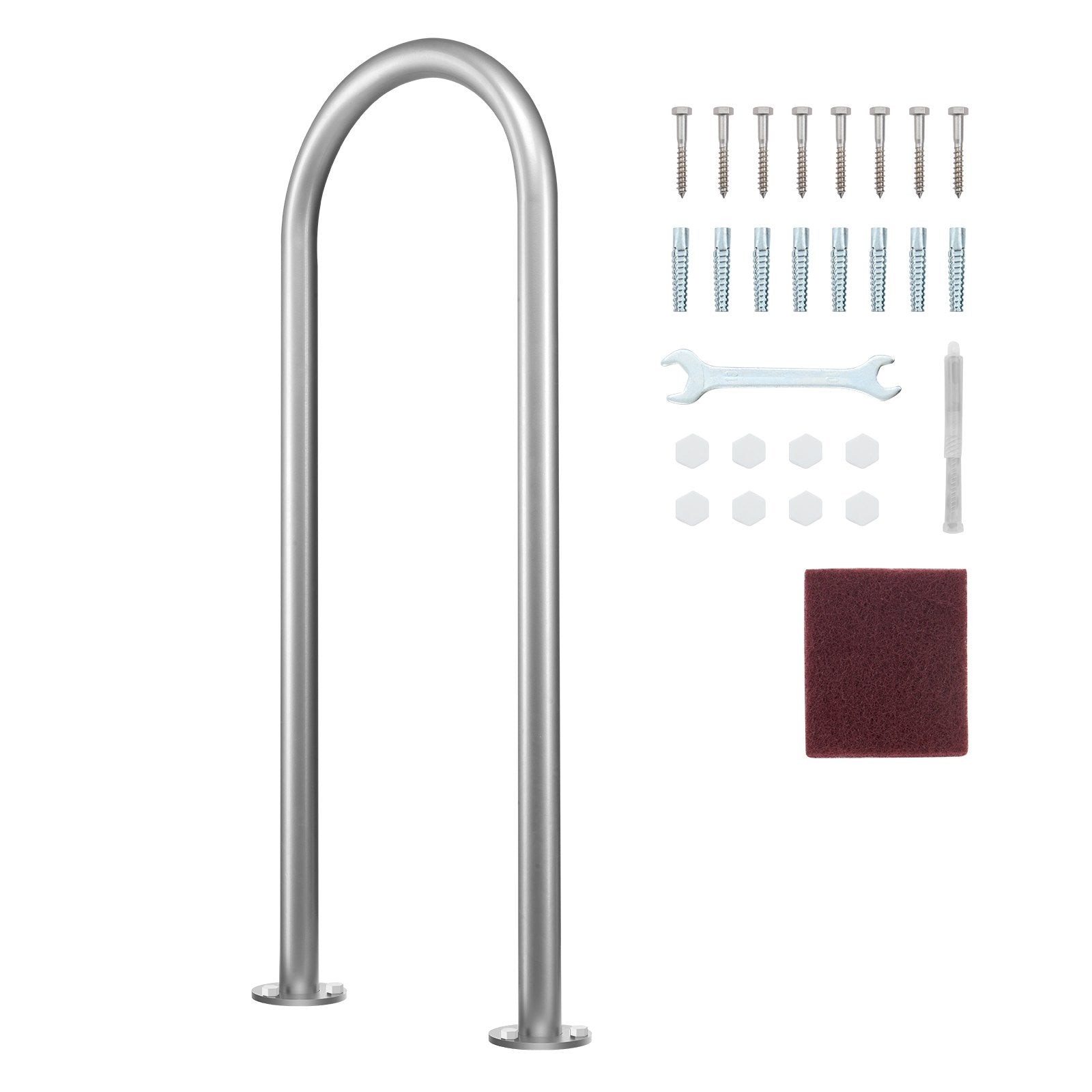 Swimming Pools: VEVOR Pool Handrail,36 x 13 inch Pool Railing, Aluminum with Base Plate for Indoor/Outdoor Pools, Humanized Swimming Pool Safety Railing for Decks, Rust-Proof Grab Bar with Accessories for Spas Docks