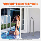 Swimming Pools: VEVOR Pool Handrail,36 x 13 inch Pool Railing, Aluminum with Base Plate for Indoor/Outdoor Pools, Humanized Swimming Pool Safety Railing for Decks, Rust-Proof Grab Bar with Accessories for Spas Docks