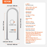 Swimming Pools: VEVOR Pool Handrail,36 x 13 inch Pool Railing, Aluminum with Base Plate for Indoor/Outdoor Pools, Humanized Swimming Pool Safety Railing for Decks, Rust-Proof Grab Bar with Accessories for Spas Docks