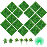 Caravan Accessories: VEVOR Artificial Boxwood Panels, 16 PCS 20"x20" Boxwood Hedge Wall Panels, PE Artificial Grass Backdrop Wall 1.6"", Privacy Hedge Screen for Decoration of Outdoor, Indoor, Garden, Fence, and Backyar