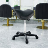 Mobility & Accessibility: VEVOR Saddle Stool with Wheels, 400 LBS Weight Capacity Ergonomic Rolling Saddle Stool, Height Adjustable Thickened PU Leather Swivel Saddle Stools Chair for Salon, Spa, Tattoo, Clinic, Black