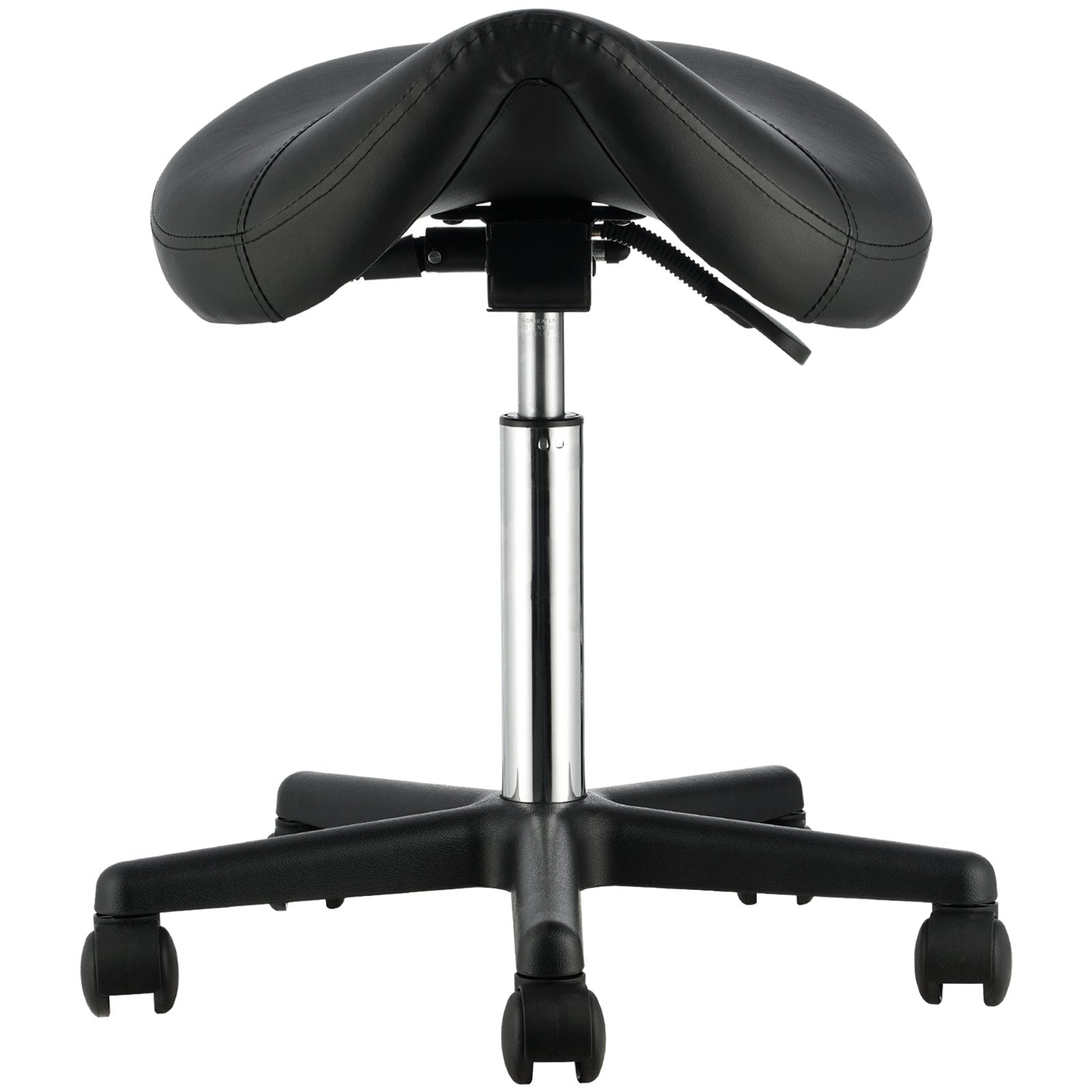 Mobility & Accessibility: VEVOR Saddle Stool with Wheels, 400 LBS Weight Capacity Ergonomic Rolling Saddle Stool, Height Adjustable Thickened PU Leather Swivel Saddle Stools Chair for Salon, Spa, Tattoo, Clinic, Black
