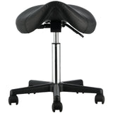 Mobility & Accessibility: VEVOR Saddle Stool with Wheels, 400 LBS Weight Capacity Ergonomic Rolling Saddle Stool, Height Adjustable Thickened PU Leather Swivel Saddle Stools Chair for Salon, Spa, Tattoo, Clinic, Black