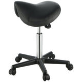 Mobility & Accessibility: VEVOR Saddle Stool with Wheels, 400 LBS Weight Capacity Ergonomic Rolling Saddle Stool, Height Adjustable Thickened PU Leather Swivel Saddle Stools Chair for Salon, Spa, Tattoo, Clinic, Black