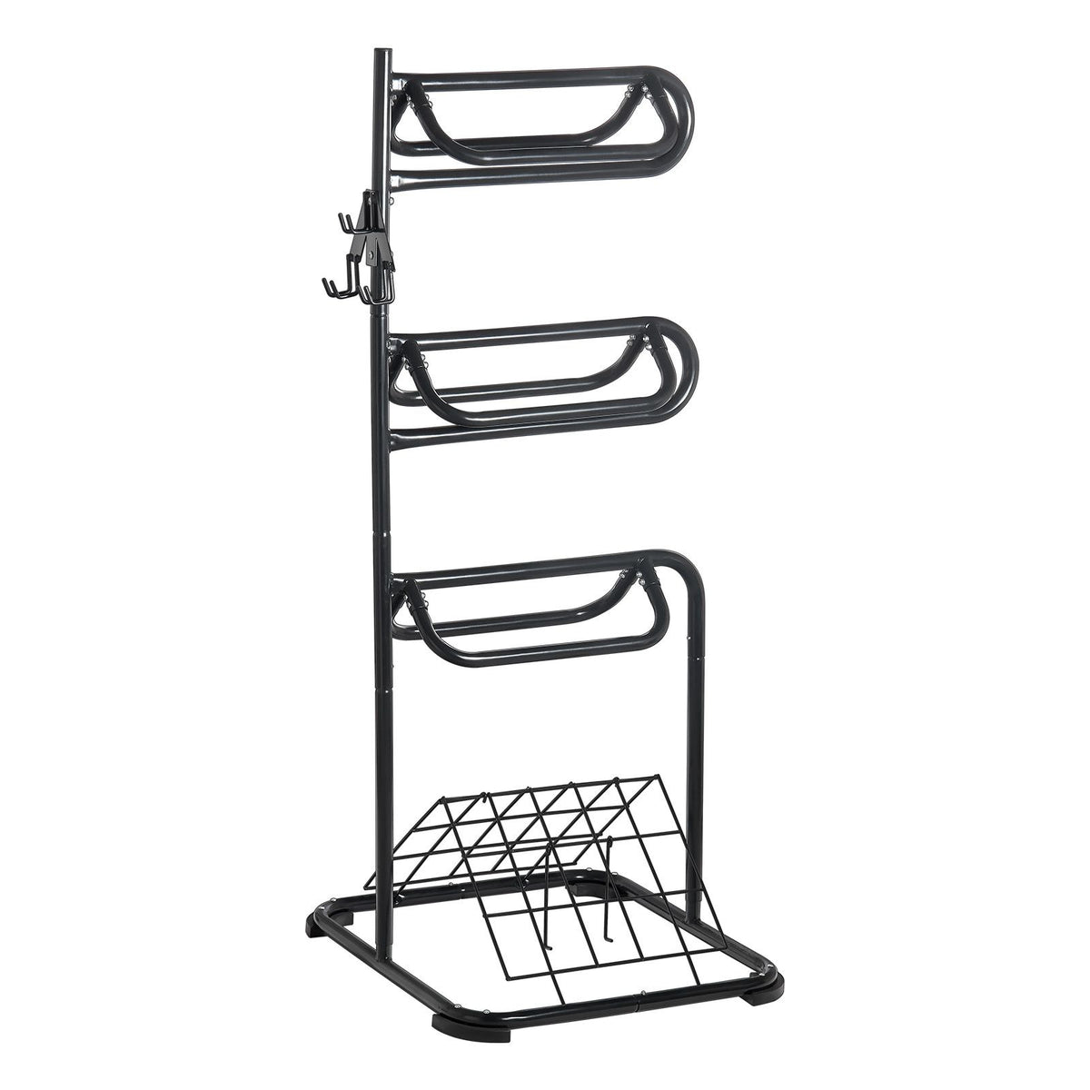Freestanding Saddle Stand, 30 x 30 x 68.5 in, 3 Tiers Saddle Rack, Heavy Duty Saddle Blanket Holder with Removable & Rotating Tiers, English & Western Saddle Rack for Tack Room Organization