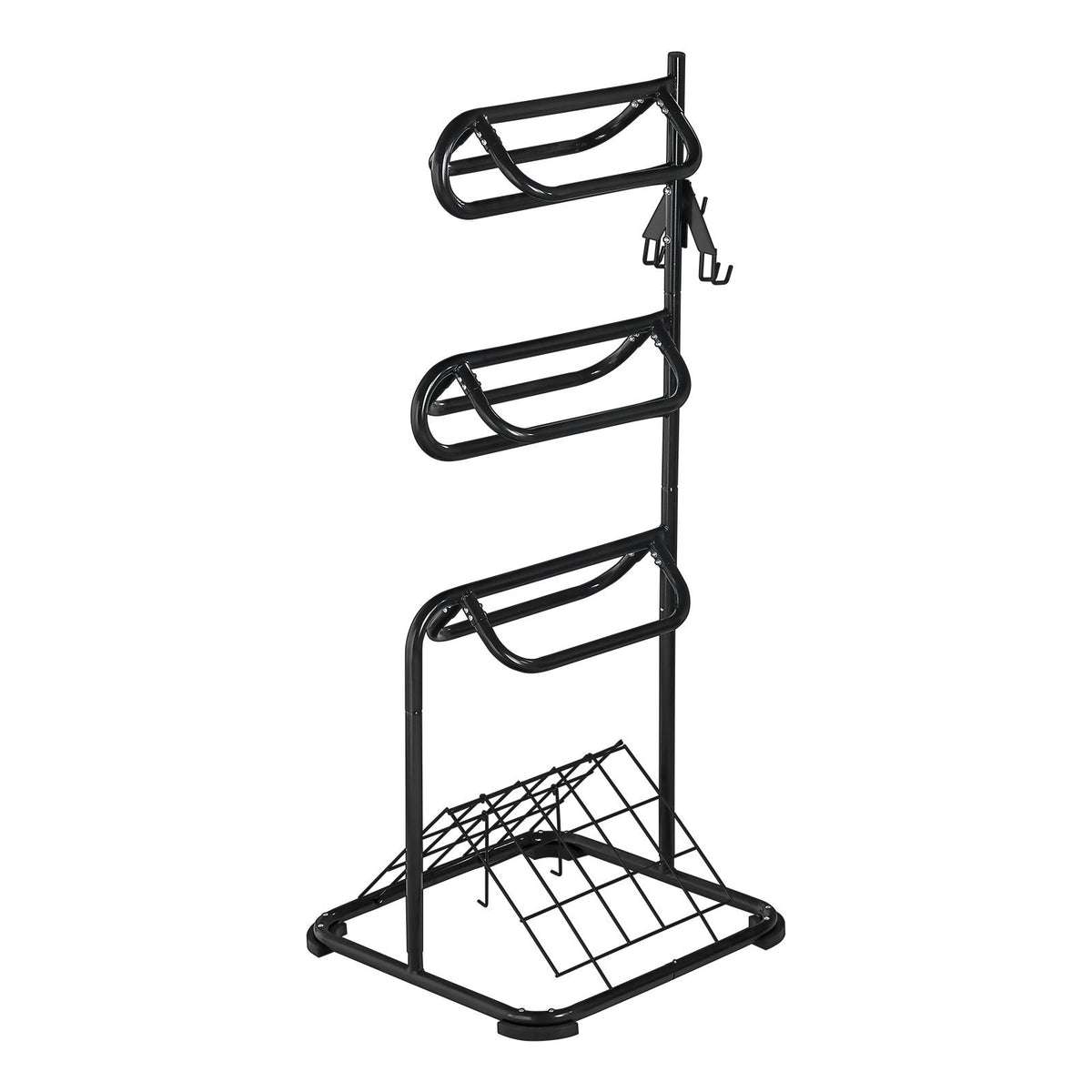 Freestanding Saddle Stand, 30 x 30 x 68.5 in, 3 Tiers Saddle Rack, Heavy Duty Saddle Blanket Holder with Removable & Rotating Tiers, English & Western Saddle Rack for Tack Room Organization