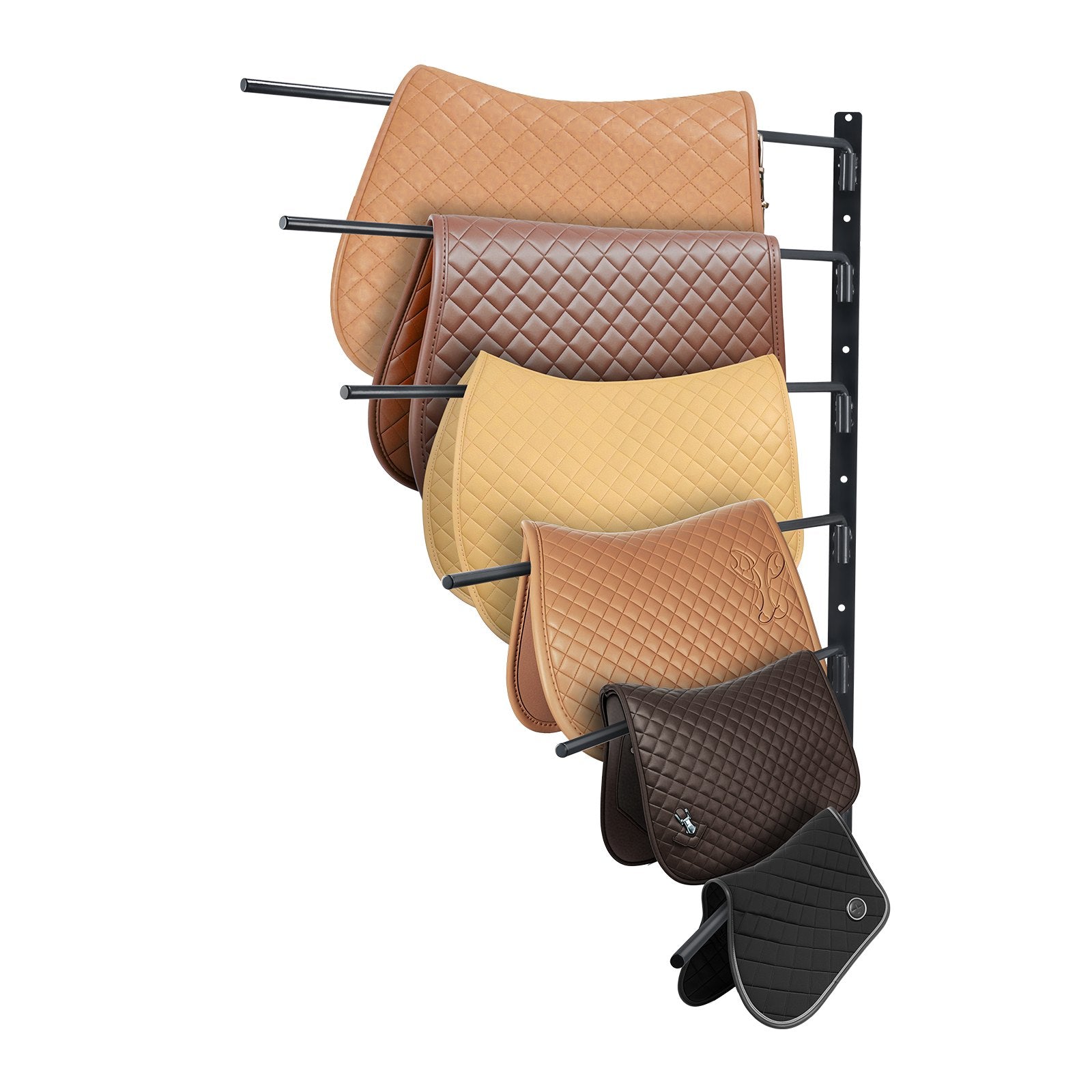 Bicycle Stands & Storage: VEVOR Wall Mounted Saddle Rack, 30.9 x 29.9 x 5.5 in, Swing Out Saddle Holder, Six Tiers Horse Saddle Stand, Space Saving Horse Pad and Blanket Rack for Tack Room Organization Trailer Accessories