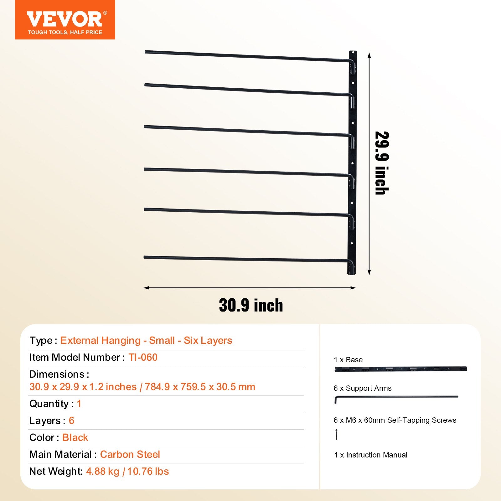 Bicycle Stands & Storage: VEVOR Wall Mounted Saddle Rack, 30.9 x 29.9 x 5.5 in, Swing Out Saddle Holder, Six Tiers Horse Saddle Stand, Space Saving Horse Pad and Blanket Rack for Tack Room Organization Trailer Accessories