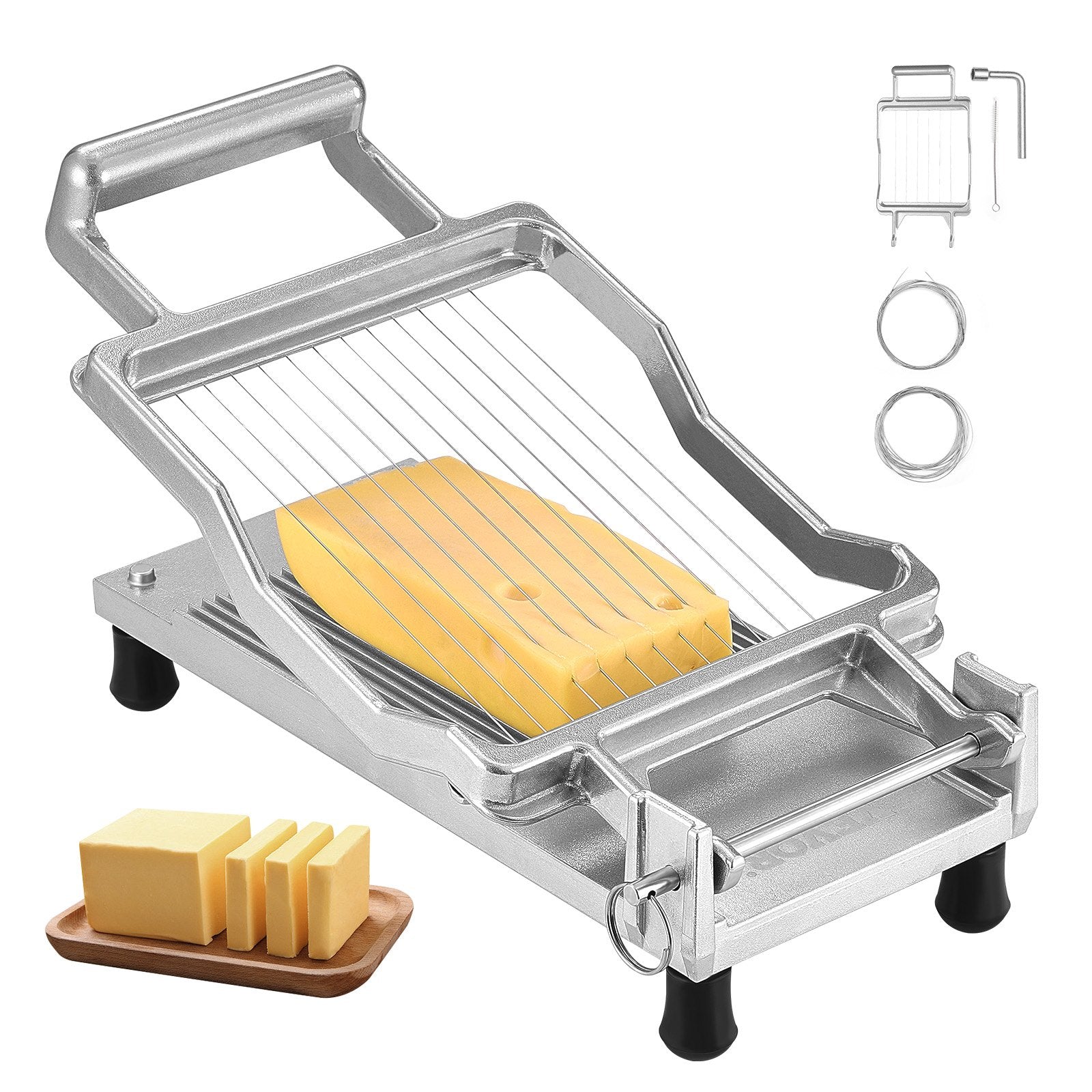 Cutters: VEVOR Cheese Cutter with Wire Cheeser Butter Cutting 0.39" & 0.78" Cheese Slicer
