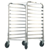 Bakeware & Accessories: VEVOR Bun Pan Rack, 10-Tier Commercial Bakery Racks with Brake Wheels, Aluminum Racking Trolley Storage for Half & Full Sheet, Speed Rack For Kitchen Home, Bread Baking Equipment, 660x515x985 mm