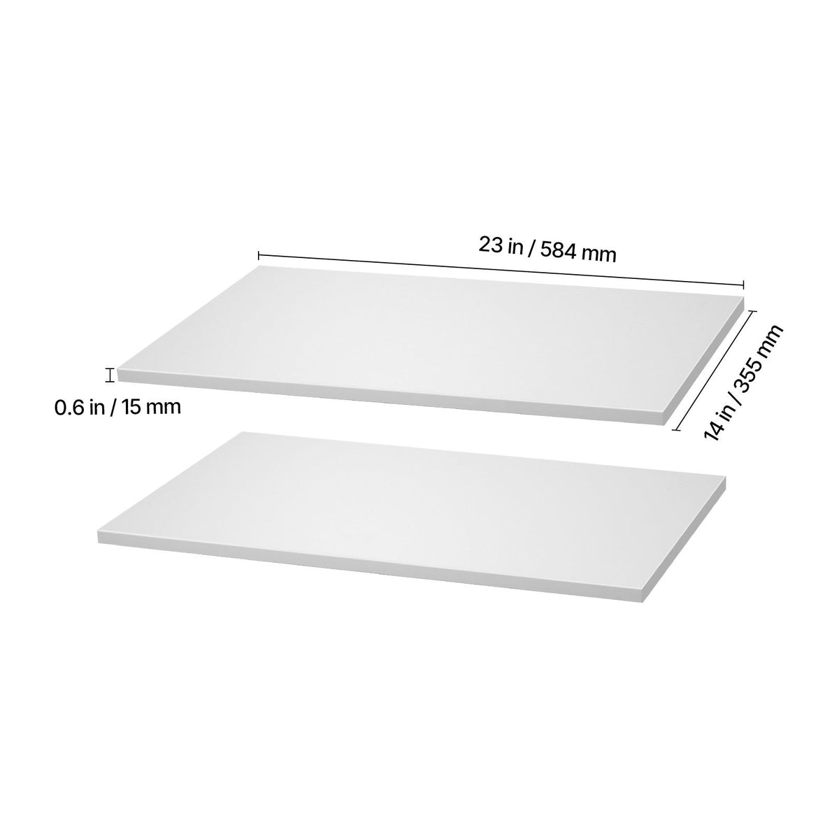 Melamine Shelves, 2 Piece, Wooden Cabinet Shelves Cut to Size for Closet System, Replacement Cabinet Shelf, Versatile Use Wardrobe Board for Closets, Cabinets, or any custom Shelving Needs
