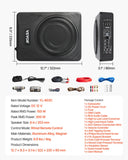 Audio Speakers: VEVOR 8" 300W Under Seat Car Subwoofer Slim Powered Car/Truck Subwoofer System