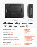 Audio Speakers: VEVOR 10" 240W Under Seat Car Subwoofer Slim Powered Car/Truck Subwoofer System
