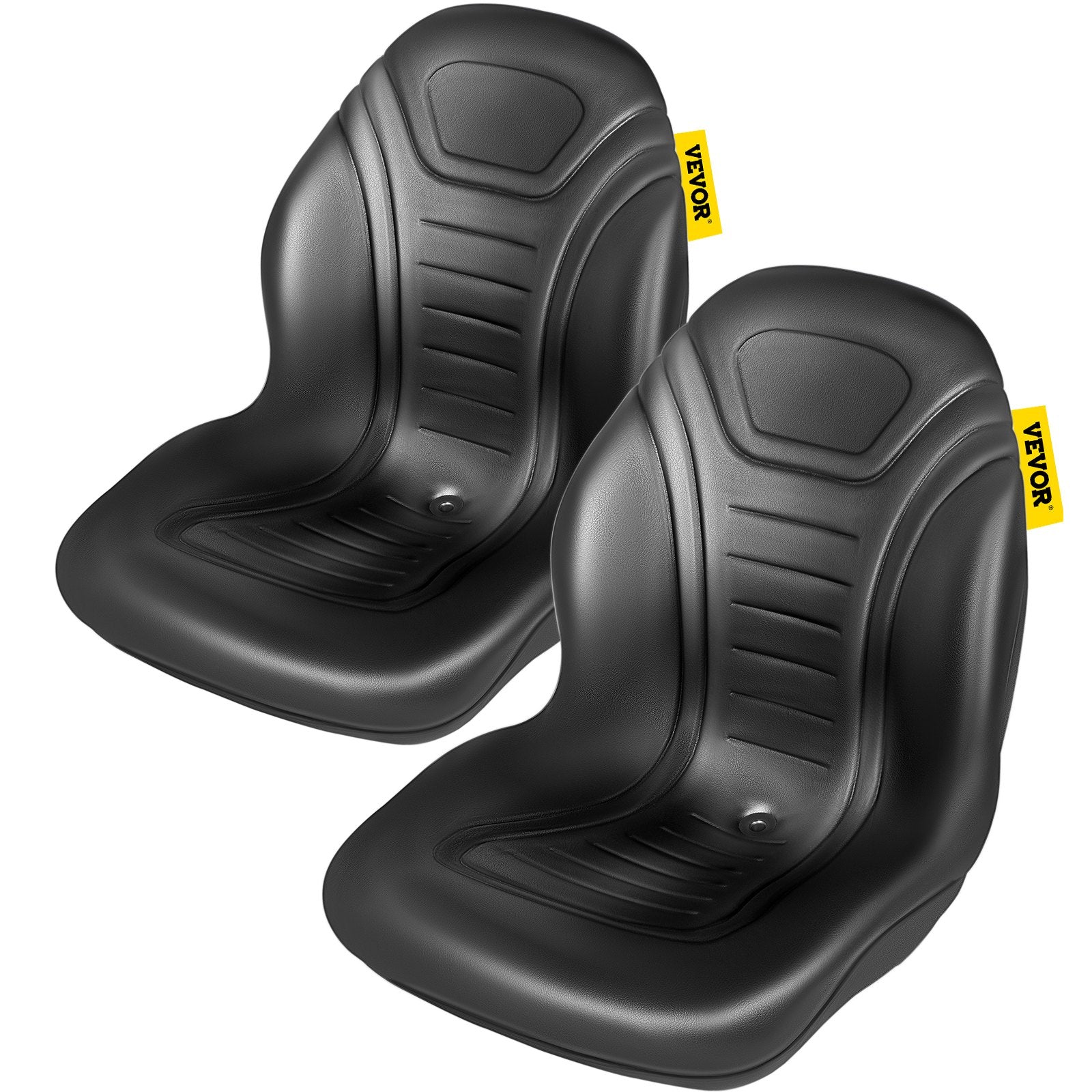 Automotive Parts: VEVOR Tractor Seat High Back Mower Seat Black Vinyl Forklift Drain Hole Pair