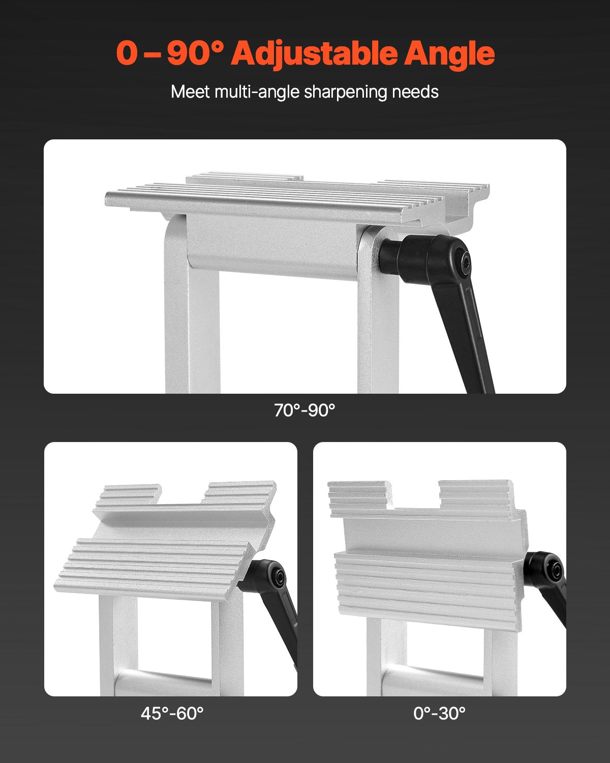 Sharpening Tool Rest Jig, Adjustable Replacement Tool Rest Sharpening Jig for 6" or 8" (152 mm or 203 mm) Bench Grinders â€“ with Flat Miter Slide for 0â€“2.5 inch (0â€“64 mm) Wide Blades and Chisels